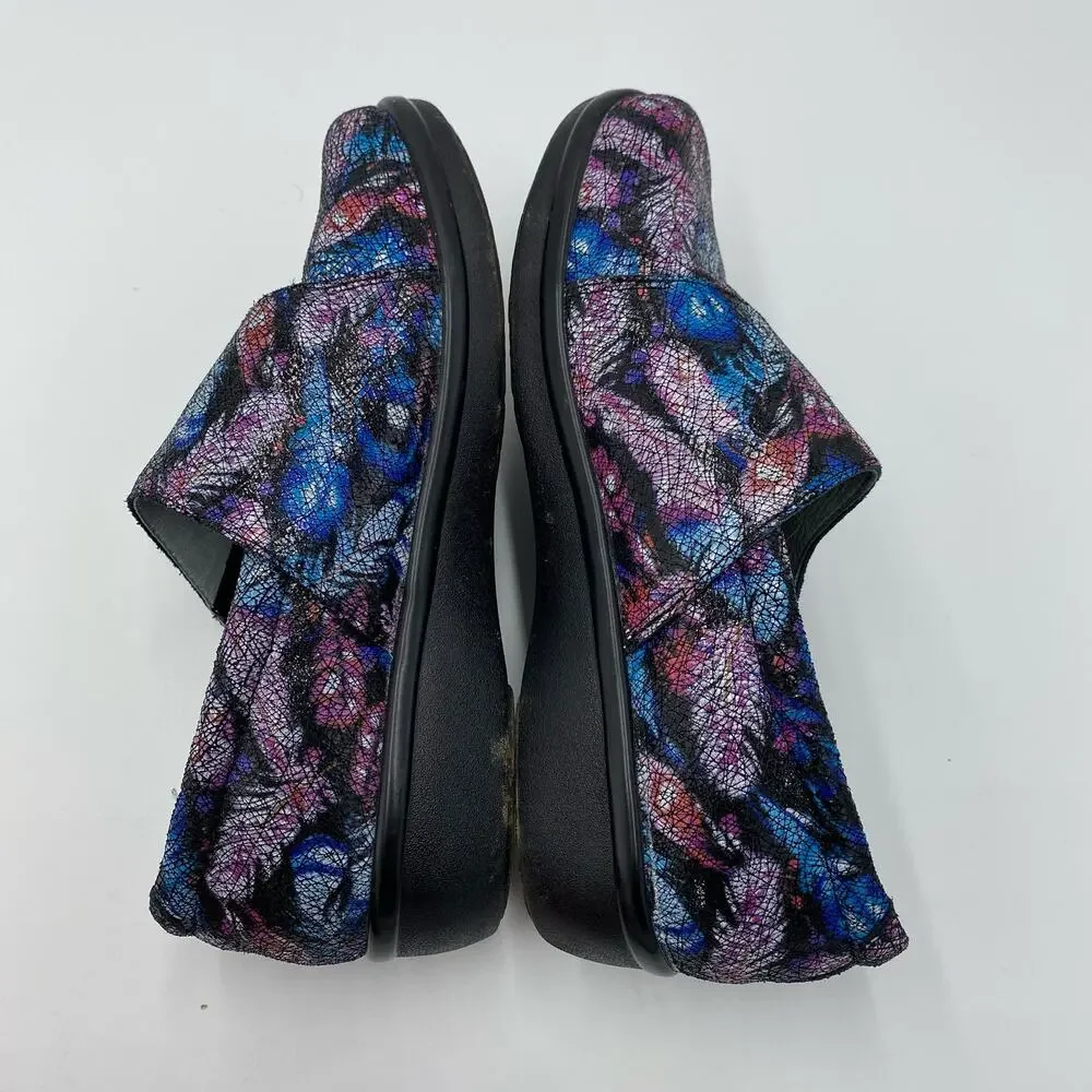 Alegria Multicolor Leather Upper Lauryn Feather Weight Comfort Shoes Size 39